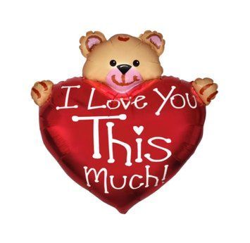 Ведмедик з великим серцем I love you 90 см