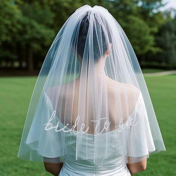 Фата на дівич-вечір з вишивкою bride to be ОПТ
