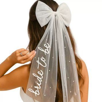 Фата-бантик з перлинками bride to be ОПТ