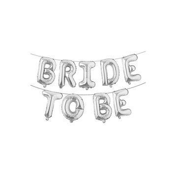 Срібний фольгованй напис Bride to be (гірлянда)