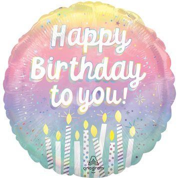 Круг обре кольоровий Happy Birthday 45 см