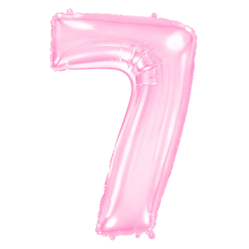 Фольгована цифра 7 рожева 1 метр