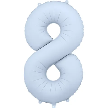 Цифра 8 ніжно-блакитна матова SLIM 1 метр