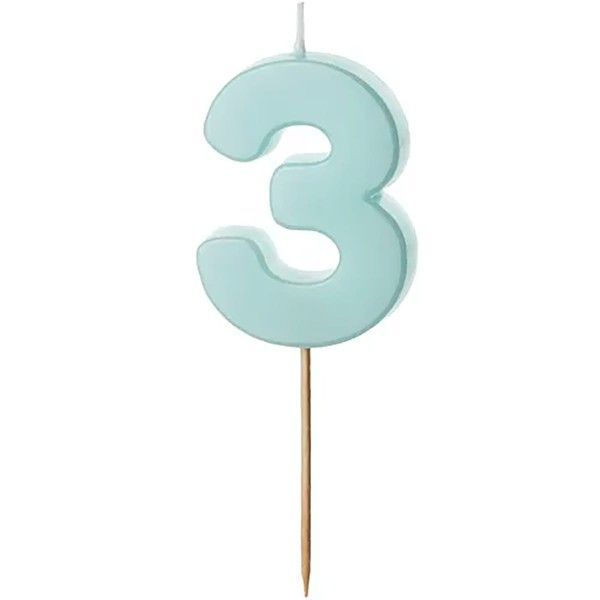 Свічка ніжно-блакитна 5,5 см (1-3)